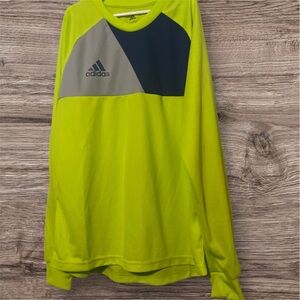 Adidas Green and Blue Sweatshirt with Ventilated Design